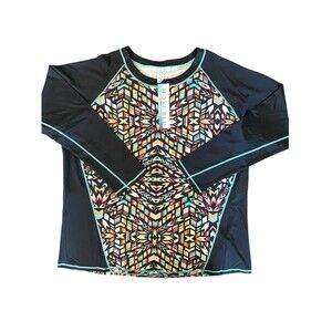 NWT Plus Size Rashguard 4X (26/28) Long Sleeve Pullover Swim Shirt 54” Chest New
